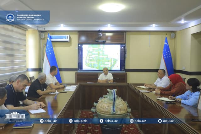 Andijon davlat universitetida ishlarni tizimli va samarali tashkil etish masalalariga bag‘ishlangan yig‘ilish o‘tkazildi