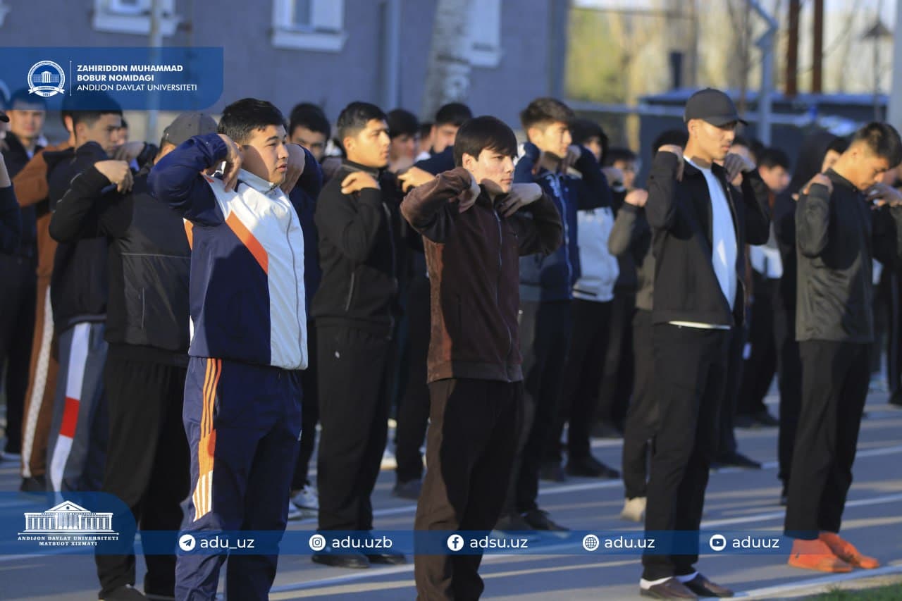 Andijon davlat universitetida “Yoshlar kuni” tonggi badantarbiya mashg‘ulotlari bilan boshlandi