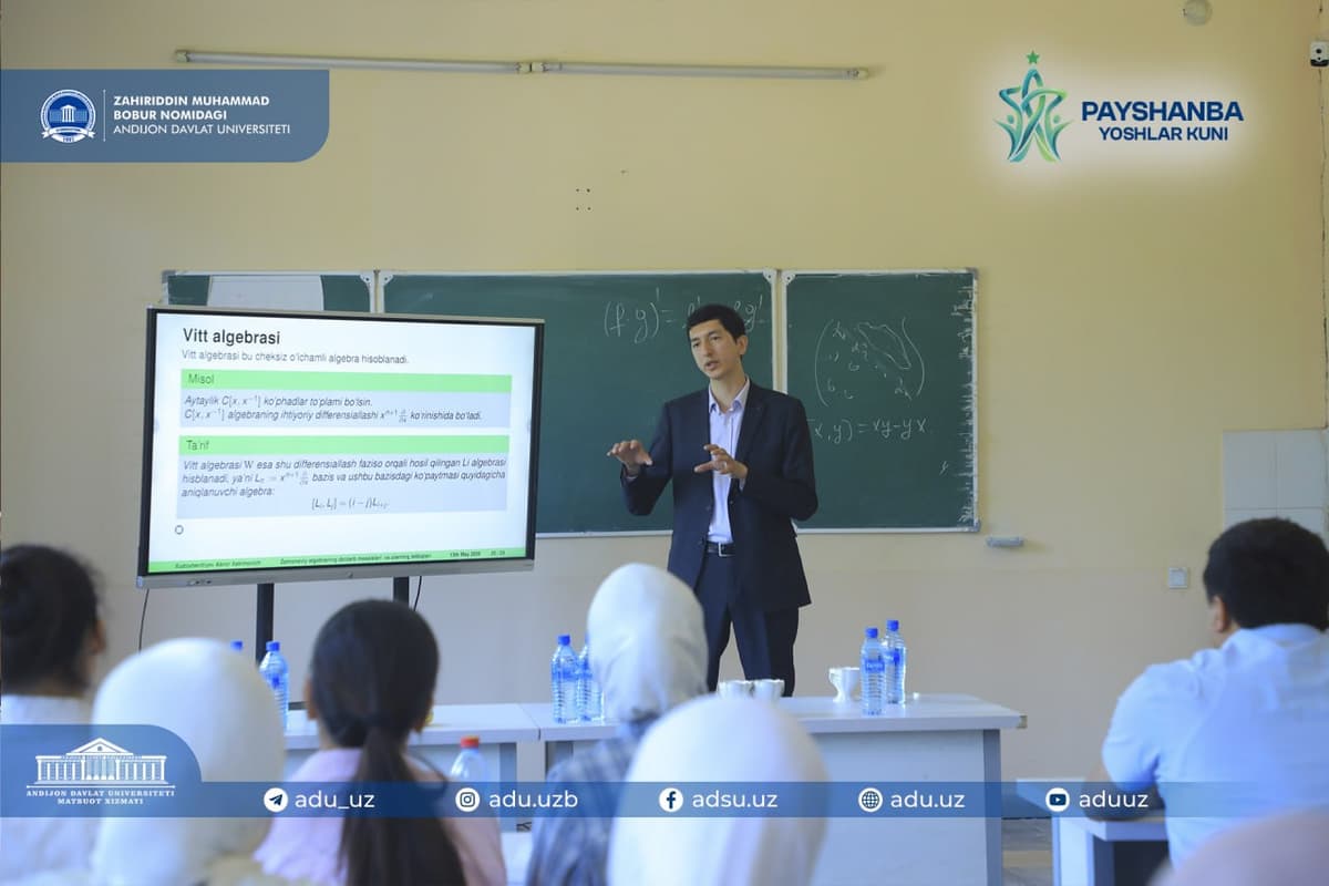 Yetuk olim tomonidan “Zamonaviy algebra va uning tatbiqlari” mavzusida ilmiy ma’ruza tinglandi