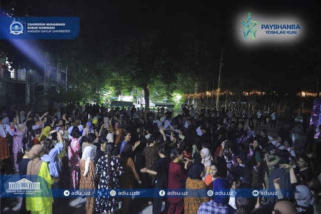 “Yoshlar kuni”: Andijon davlat universitetida musiqa oqshomi o‘tkazildi