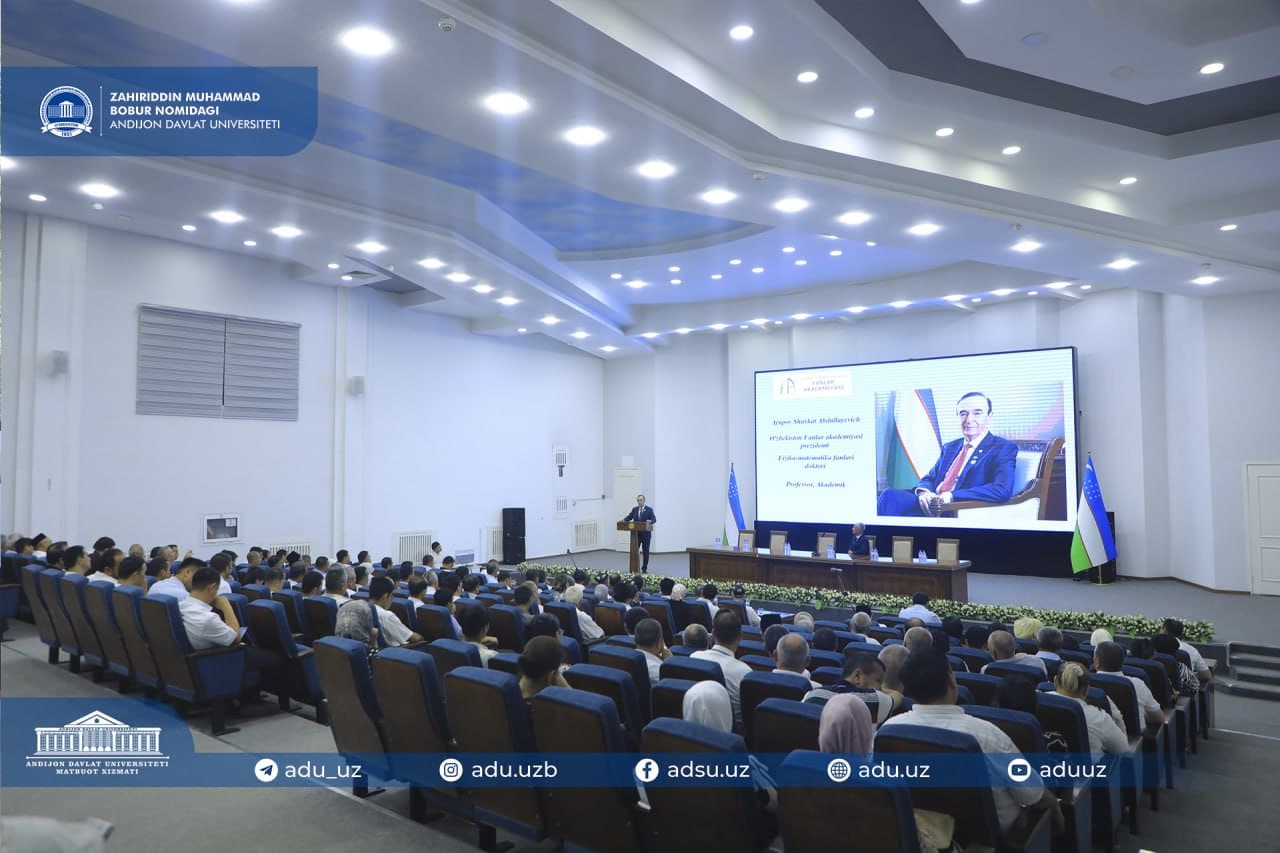 O‘zbekiston Fanlar akademiyasi prezidenti ishtirokida Andijon davlat universitetida ilm-fan va oliy ta’lim istiqbollari muhokama qilindi